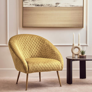 Tania Gold Velvet Occasional Chair