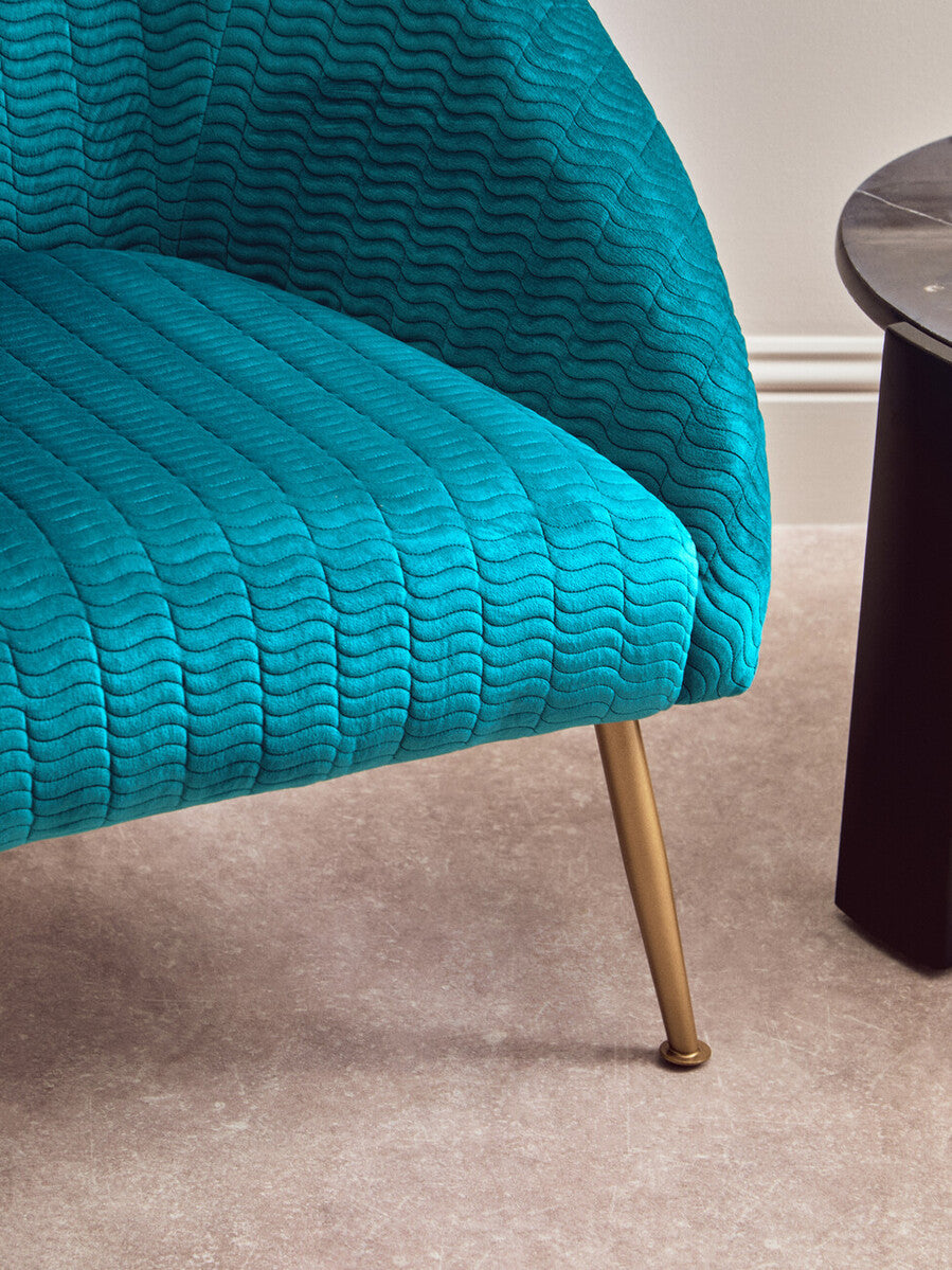 Tania Blue Velvet Occasional Chair