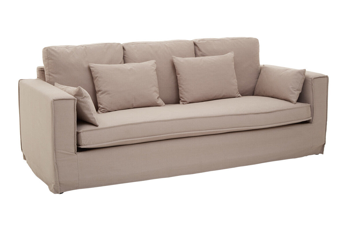 Menton 3 Seat Grey Fabric Sofa