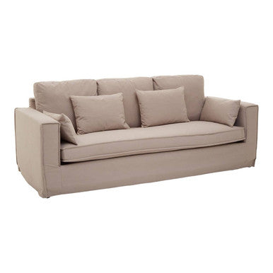 Menton 3 Seat Grey Fabric Sofa