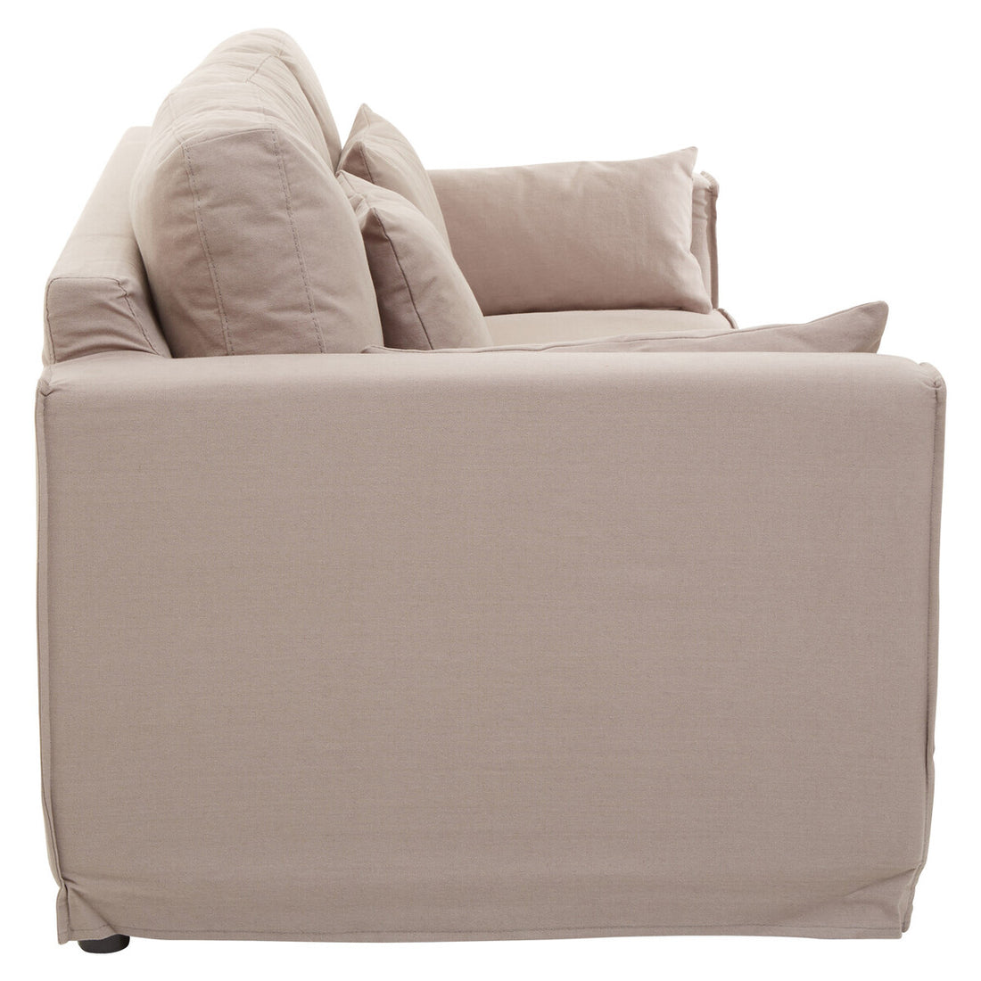 3 Seater Grey Fabric Sofa, Menton - Image 4