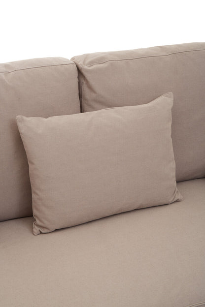 Menton 3 Seat Grey Fabric Sofa