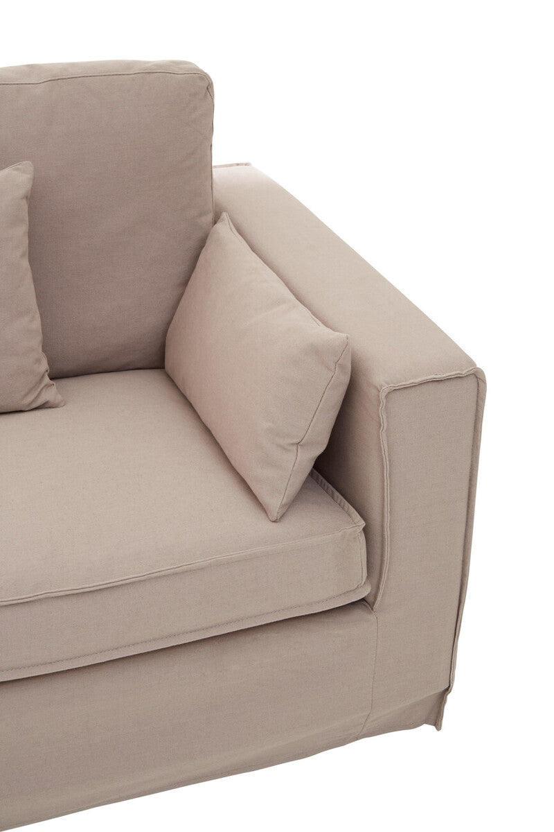 Menton 3 Seat Grey Fabric Sofa