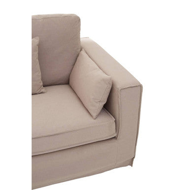 Menton 3 Seat Grey Fabric Sofa