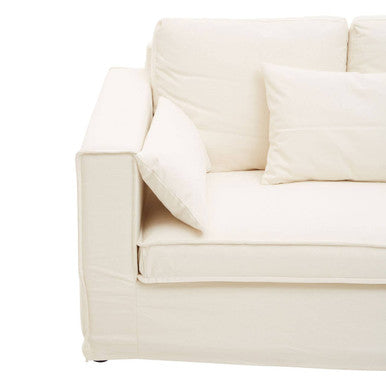 3 Seater Cream Sofa, Menton - Image 6