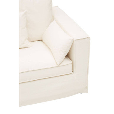 3 Seater Cream Sofa, Menton - Image 8