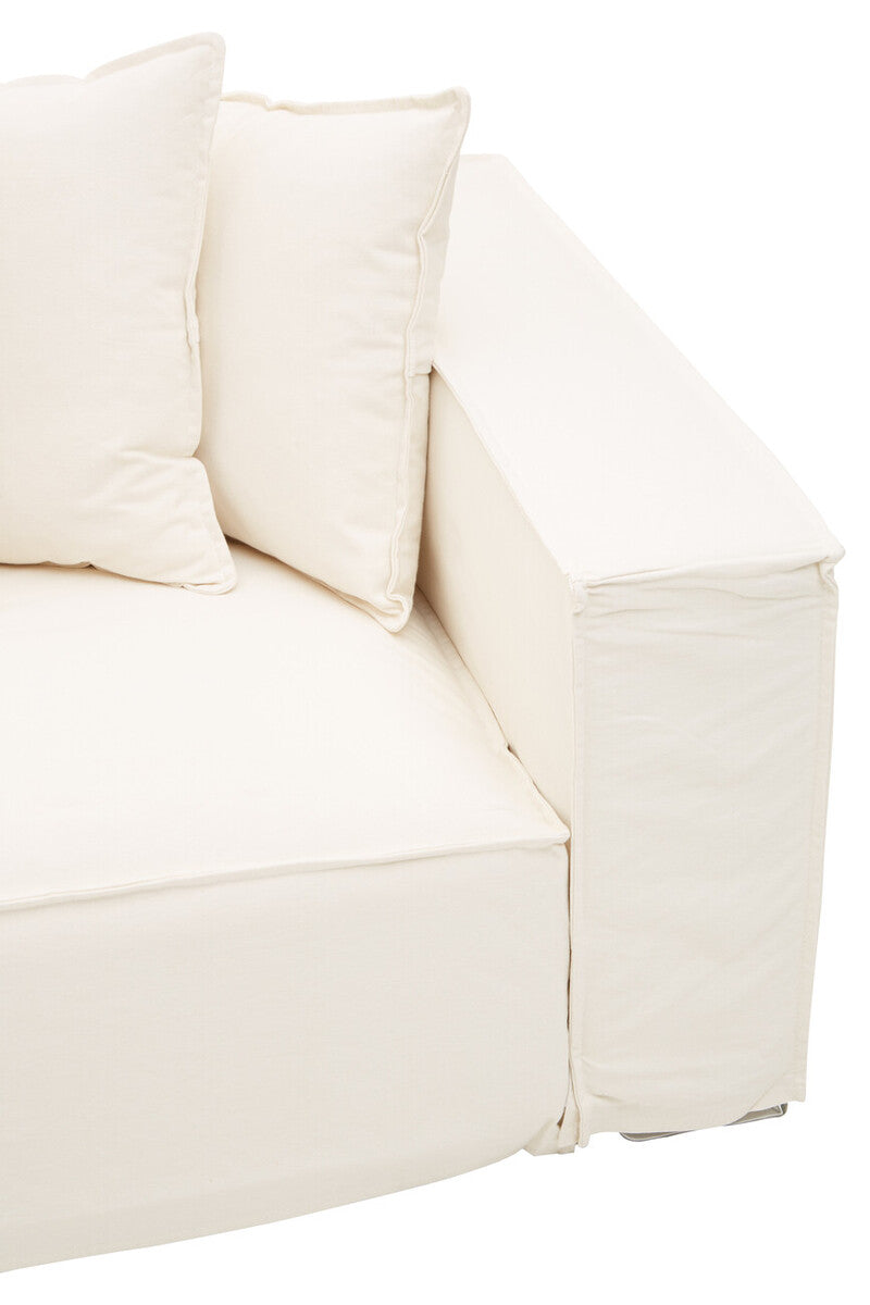 3 Seater Cream Sofa, Marseille - Image 20