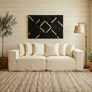 Marseille Cream Linen 3 Seater Sofa