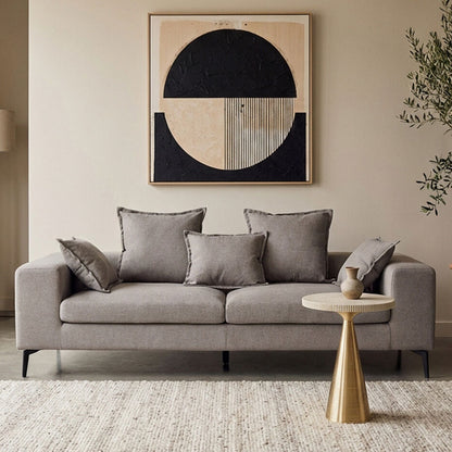 3 Seater Grey Sofa, Avignon - Image 1
