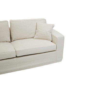 3 Seater Cream Fabric Sofa, Valensole - Image 10