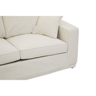 2 Seater Cream Fabric Sofa, Valensole