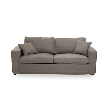 3 Seater Grey Fabric Sofa, Valensole