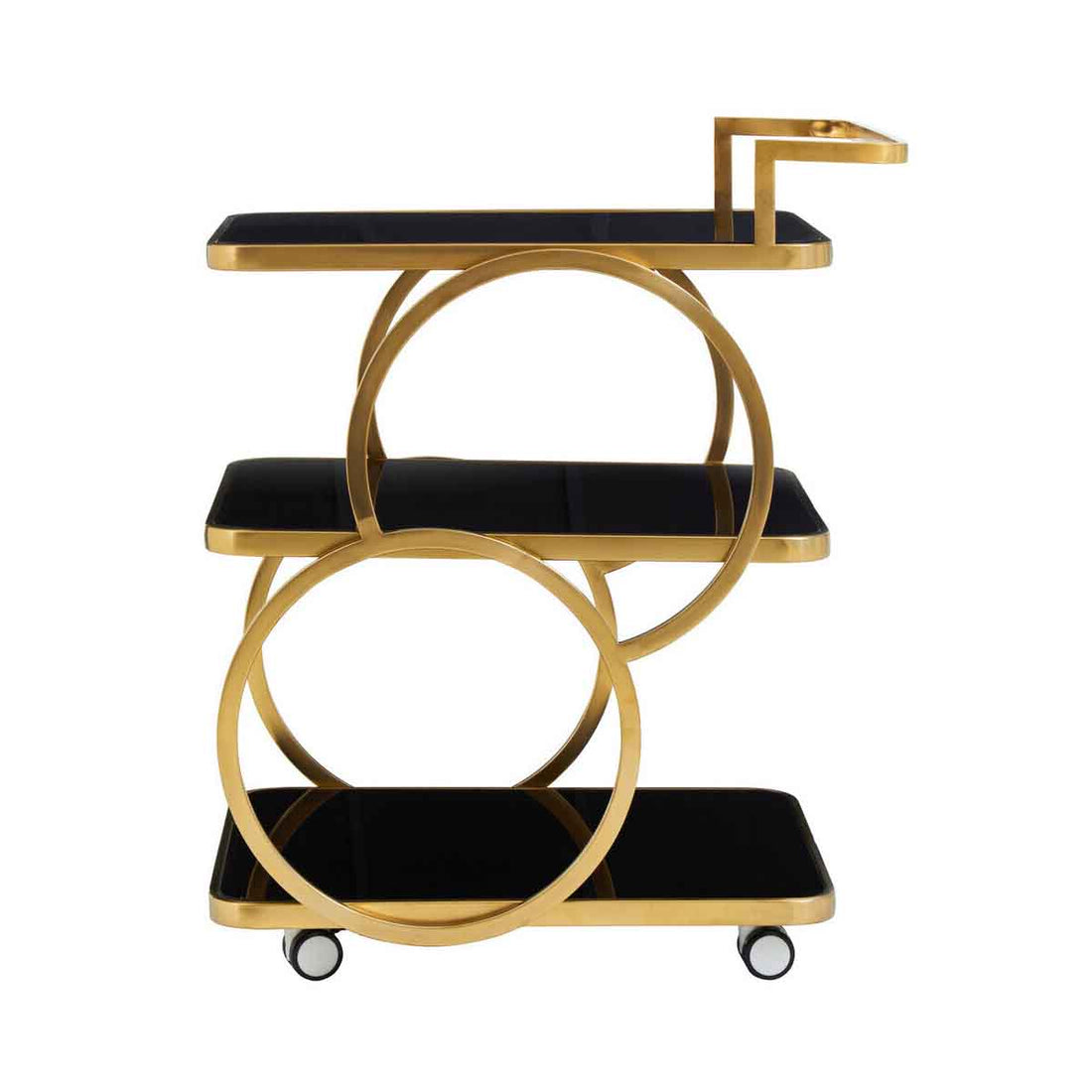 Alvaro Gold Finish Drinks Trolley.
