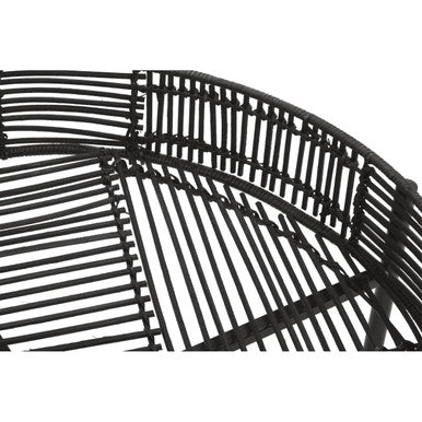 Batu Set Of 2 Black Rattan Side Tables