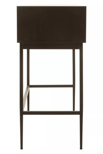 Jakara Black Finish Console Table with 2 Drawers
