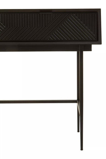 Jakara Black Finish Console Table with 2 Drawers