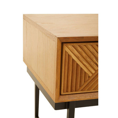 Jakara Natural Finish Side Table with 1 Drawer - Image 7