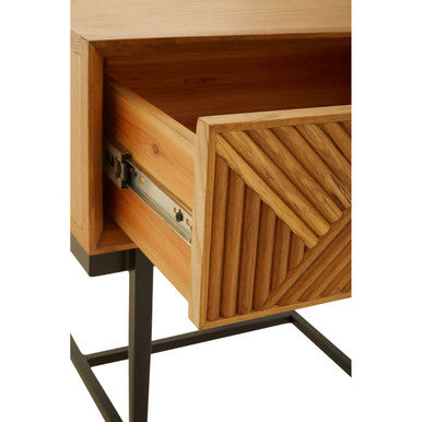 Jakara Natural Finish Side Table with 1 Drawer - Image 9