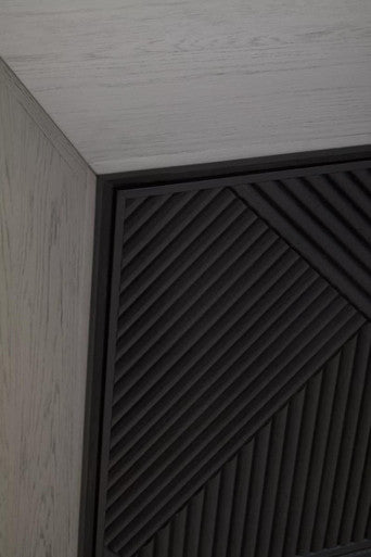 Jakara Black Finish Sideboard with 4 Doors and 3 Drawers - Image 10