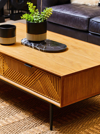 Jakara Natural Finish Wooden Coffee Table