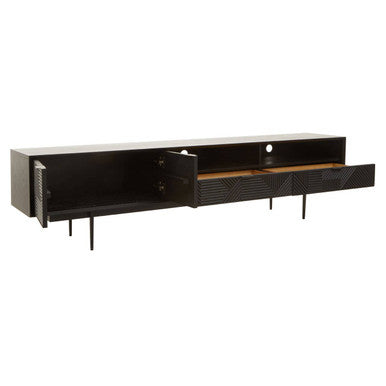 Jakara Black Finish Wooden Media Unit