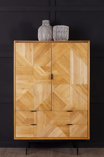Jakara Natural Finish Cabinet with Drawers