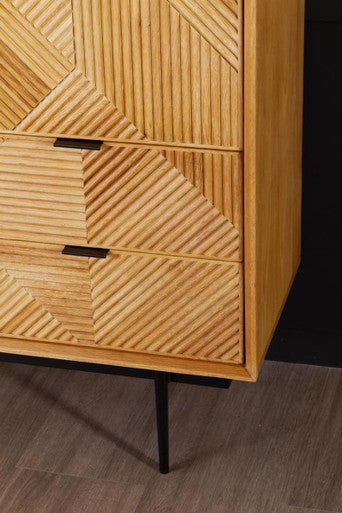 Jakara Natural Finish Cabinet with Drawers