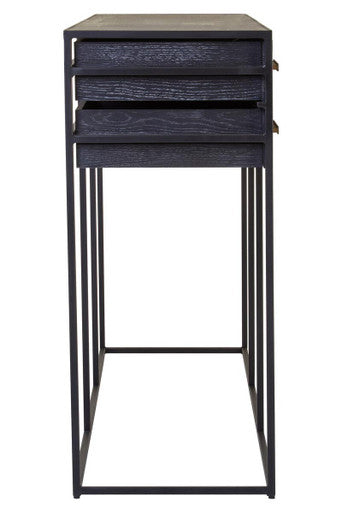 Judd Black Finish 6 Drawer Console Table