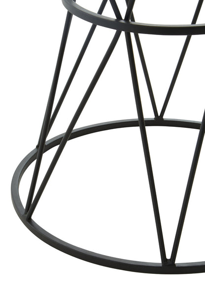 Shalimar Round White Marble Top Side Table