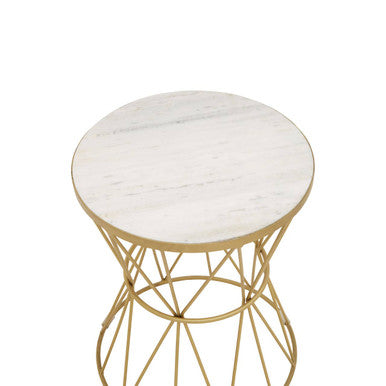 Rabia Side Table With Pinched Base