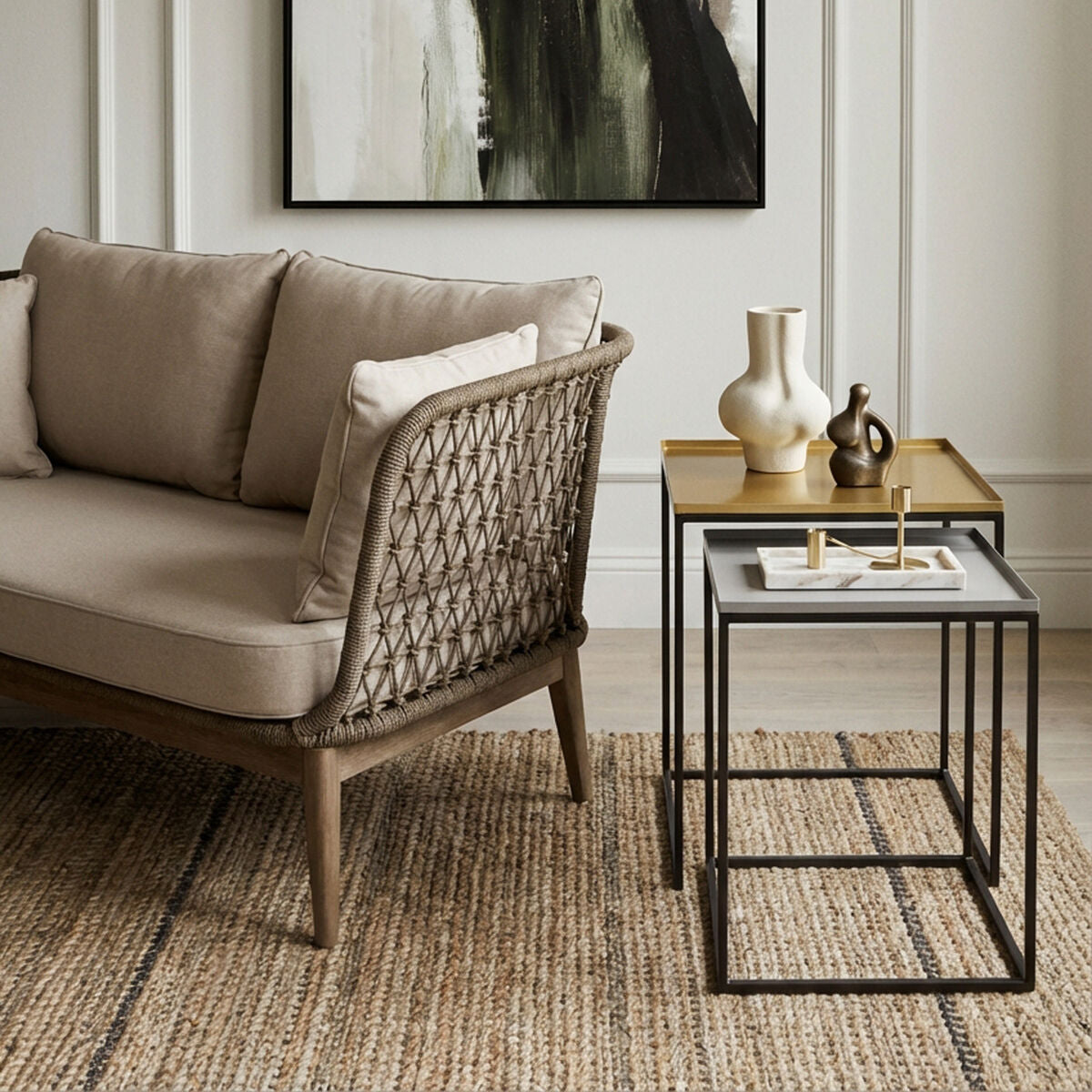 Rabia Gold And Silver Nest Of 2 Tables - Image 3