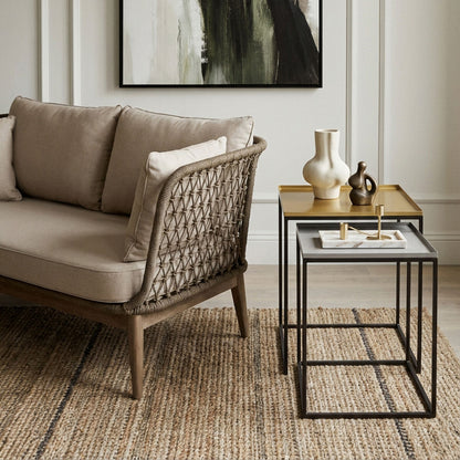 Rabia Gold And Silver Nest Of 2 Tables - Image 3