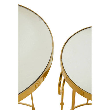 Rabia Set Of 2 Circle Pattern Side Table