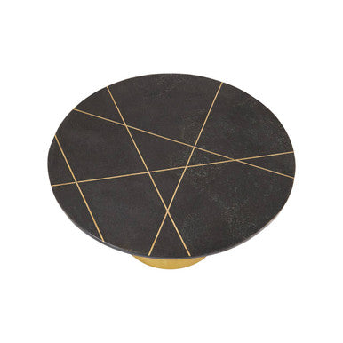 Rabia Coffee Table With Black Marble Top
