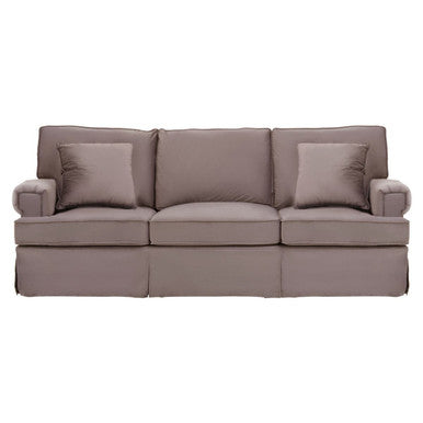 Ralph Three Seat Mink Velvet Sofa