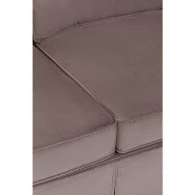 3 Seater Mink Velvet Sofa, Ralph