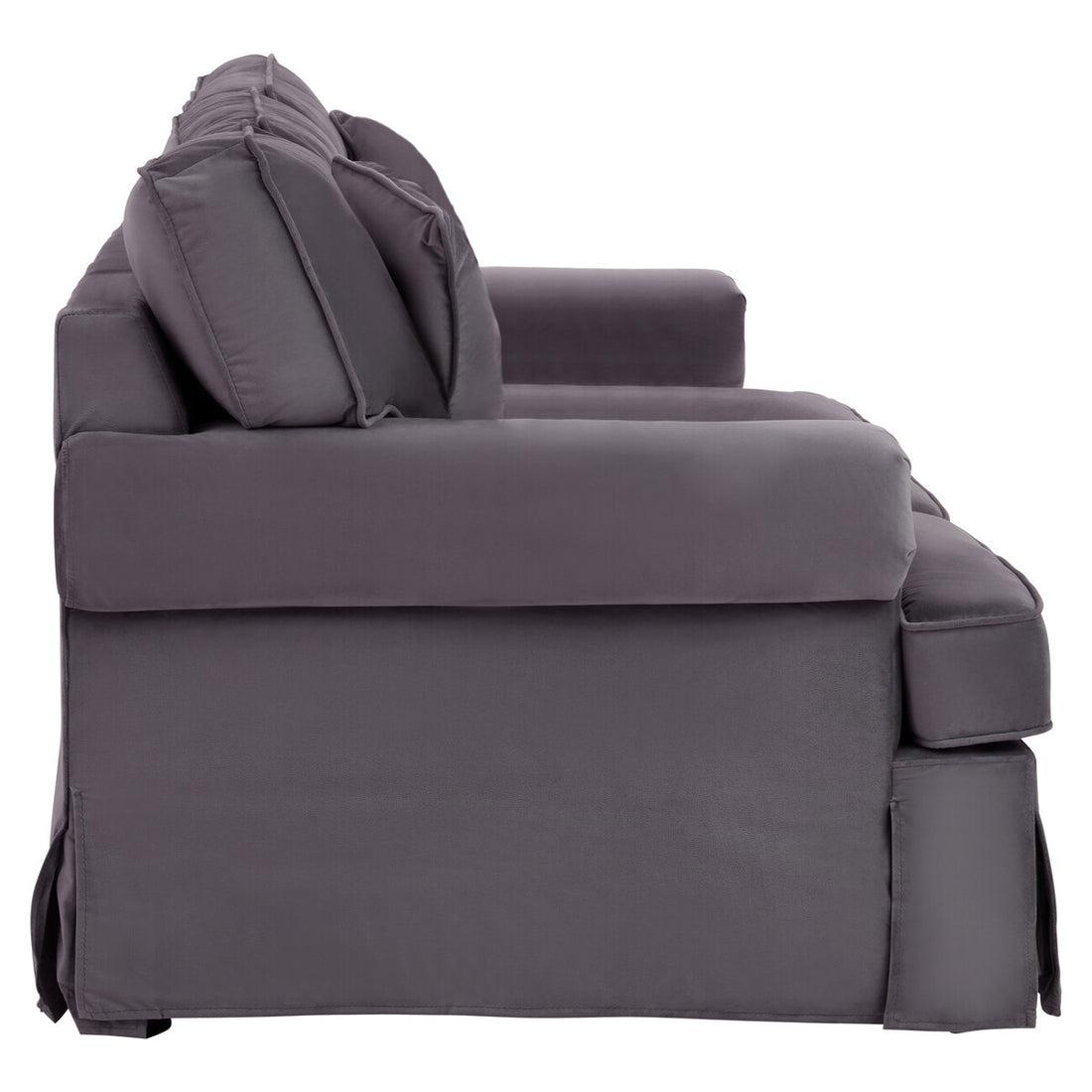 3 Seater Black Velvet Sofa, Ralph
