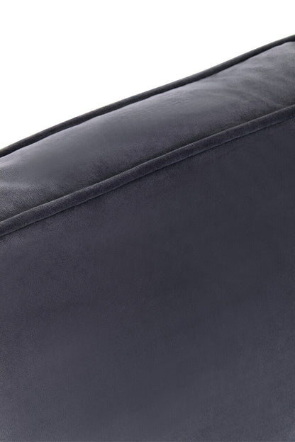 Ralph Three Seat Black Velvet Sofa