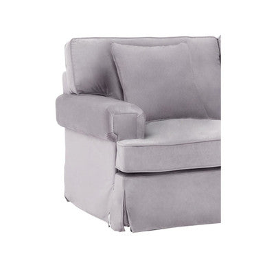 2 Seater Grey Velvet Sofa, Ralph - Image 7