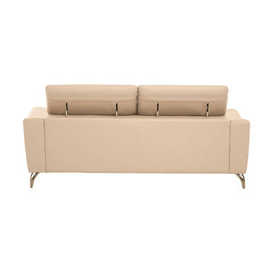 Padua 3 Seat Stone Leather Sofa