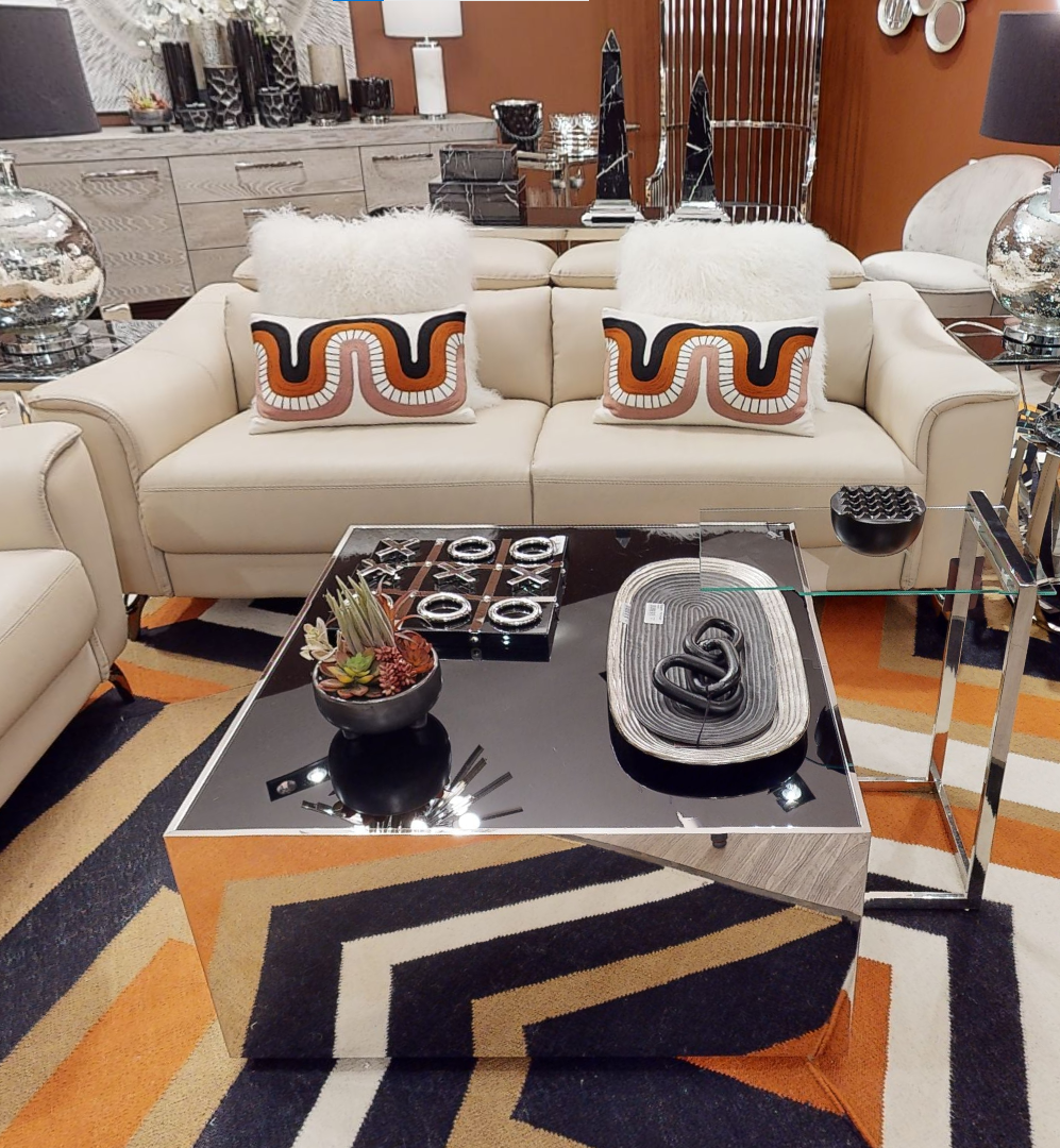 Padua 3 Seat Stone Leather Sofa