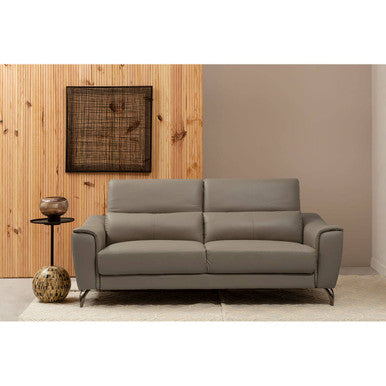 Padua 3 Seat Stone Leather Sofa