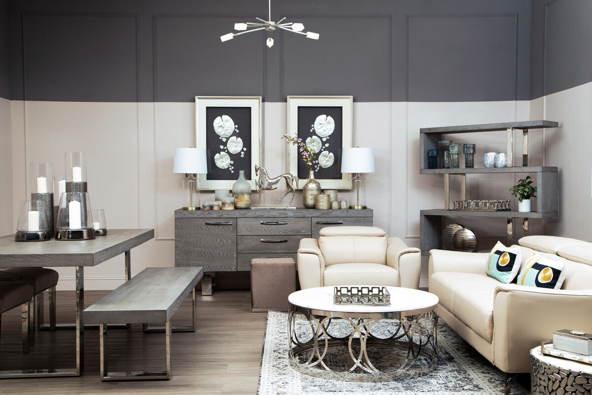 Padua 3 Seat Stone Leather Sofa