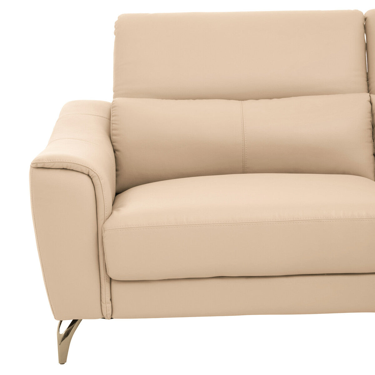 Padua 3 Seat Stone Leather Sofa