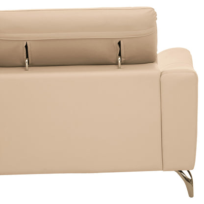 Padua 3 Seat Stone Leather Sofa