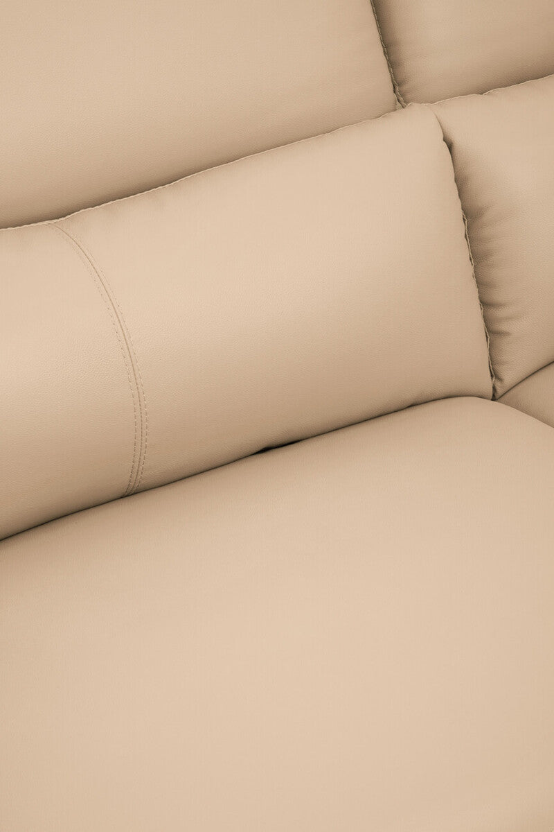 Padua 3 Seat Stone Leather Sofa