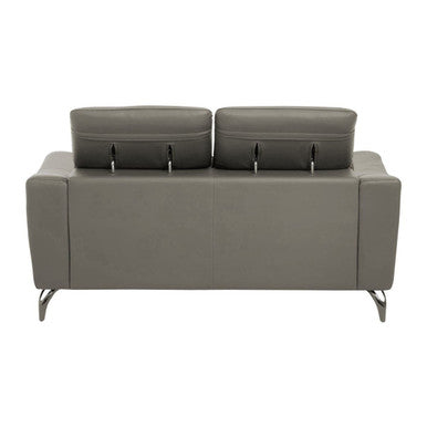 2 Seater Grey Leather Sofa, Padua - Image 5