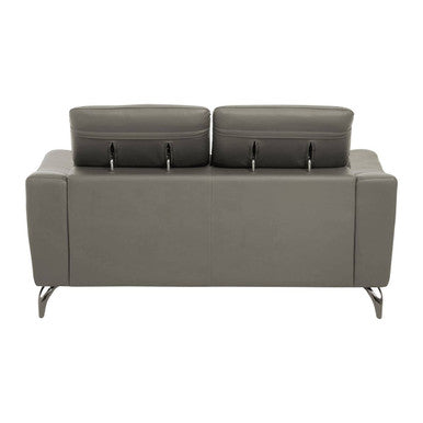 Padua 2 Seat Grey Leather Sofa