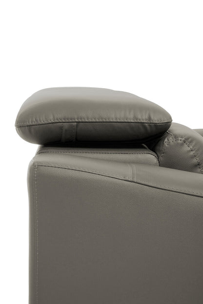 Padua 2 Seat Grey Leather Sofa