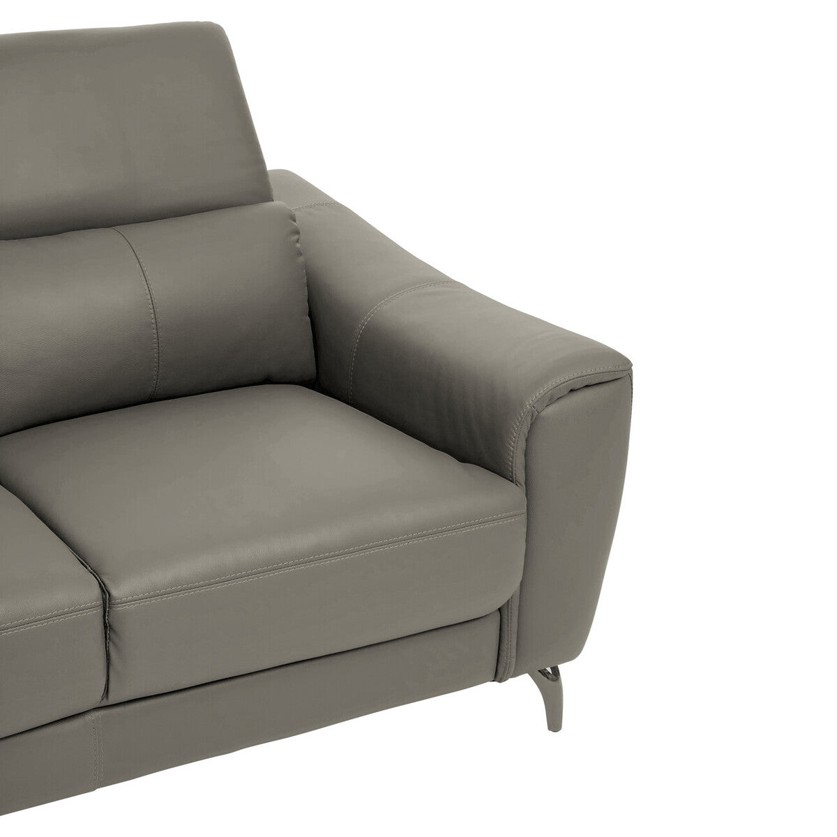 Padua 2 Seat Grey Leather Sofa